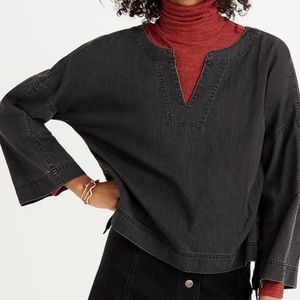 Madewell Black Denim Top
